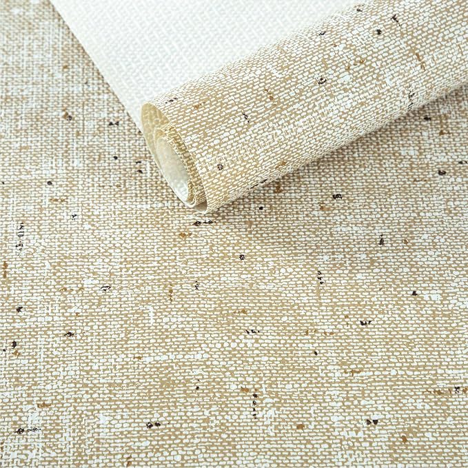 Shelf Liner Non Adhesive 18 Inch x 40 Feet Beige Kitchen Drawer Liner, by DwellAid