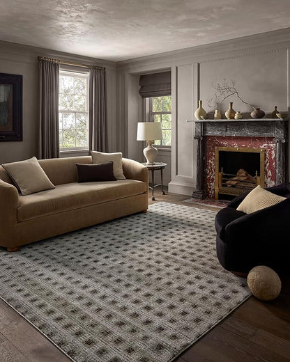 Loloi Jeremiah Brent Bleecker Collection BLE-06 Silver/Charcoal 7'-10" x 10' Area Rug