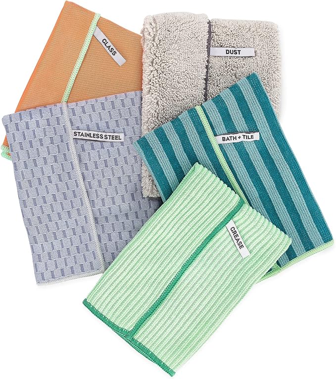 Full Circle Renew Collection All-Purpose Recycled Microfiber Cloths, Stripes - Image 15