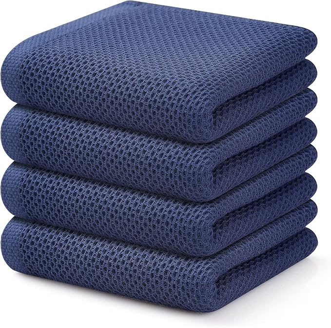 Kitinjoy 100% Cotton Waffle Weave Kitchen Hand Towels by Kitinjoy