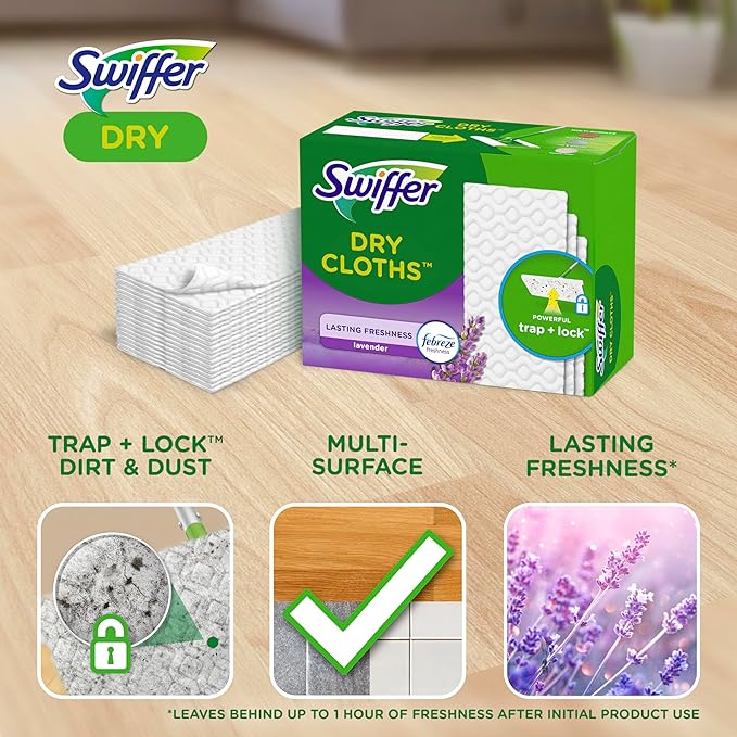 Swiffer Sweep + Mop, Dry Pads Refill, Floor Cleaner - Image 3