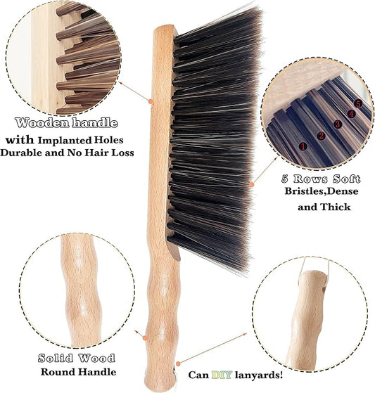 6Pcs Hand Broom Brush Beech Wood, Dust Brush, Duster - Image 2