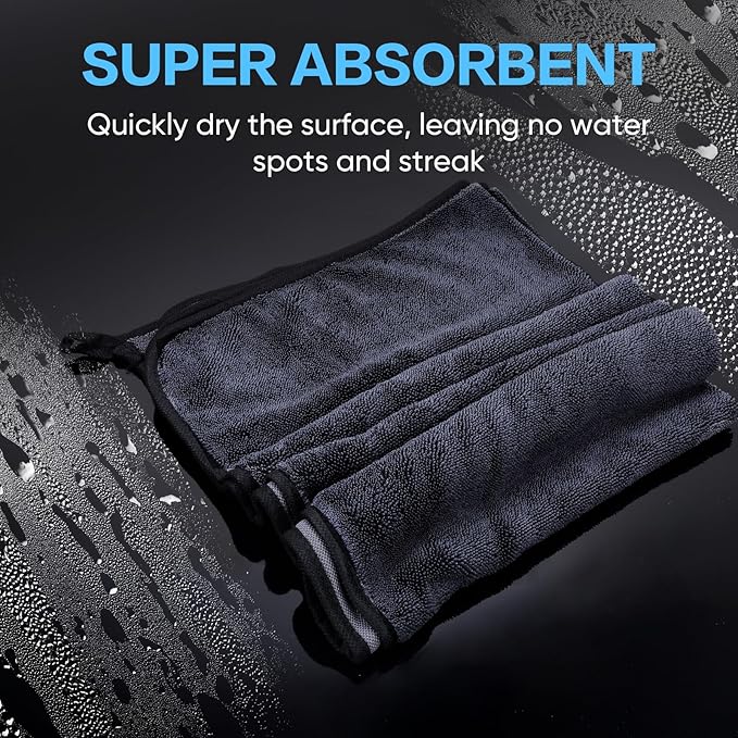 Shiny Wipes Shower Cleaning Cloth, Ultra Absorbent Car Drying Towel, 2 Pack 16 - Image 3
