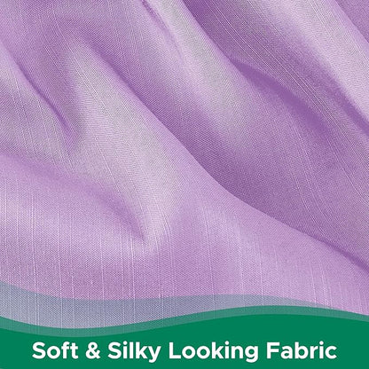 Biscaynebay Wrap Around Bed Skirts with Adjustable Belts for Queen Beds 15" Drop, Violet Elastic Dust Ruffles Silky Luxrious Fabric Machine Washable