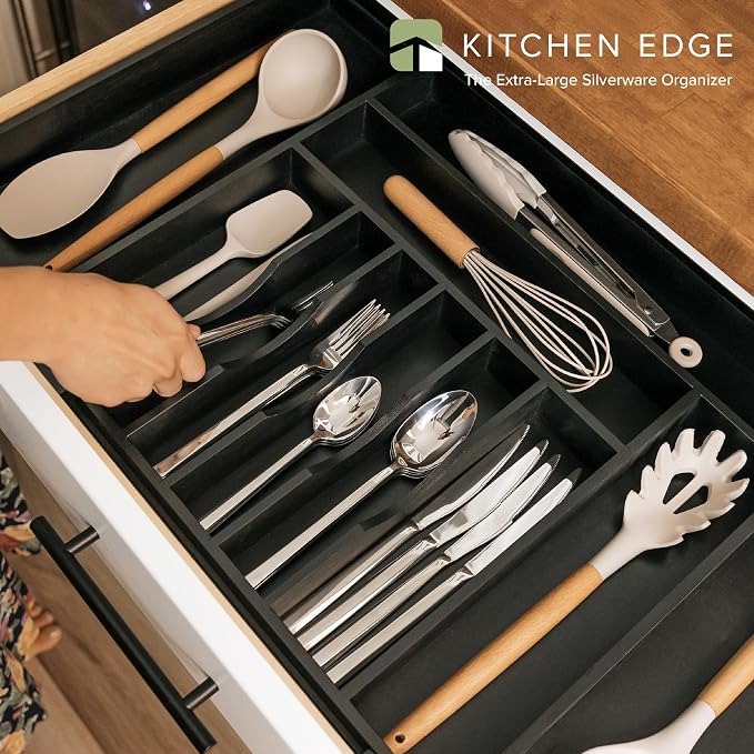 KitchenEdge Premium Silverware, Flatware and Utensil Organizer - Image 2
