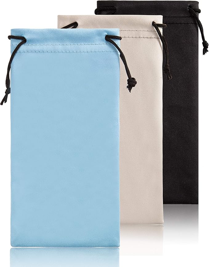 TRIUMPH VISION Soft Eyeglass Pouch 3 Pack by TRIUMPHVISION