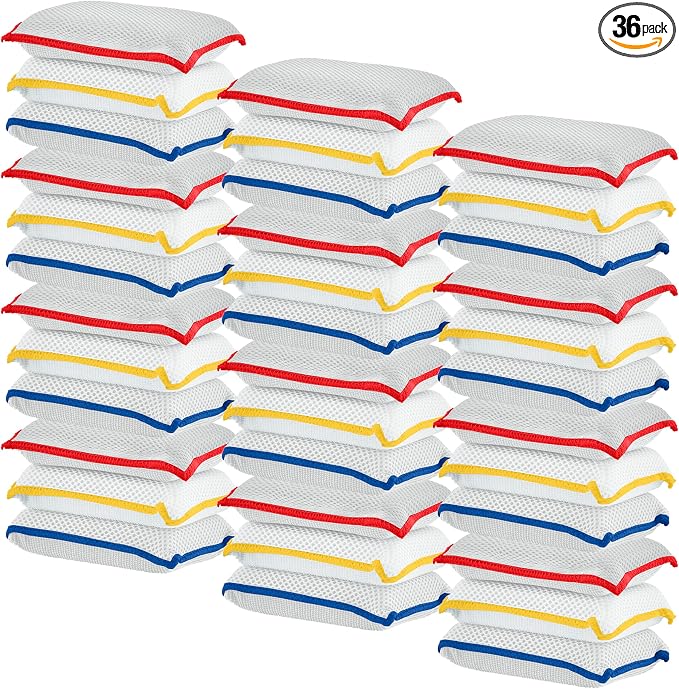 Microfiber Sponges for Dishes, Non-Scratch Sponge Dish Scrubber Heavy Duty by Superio