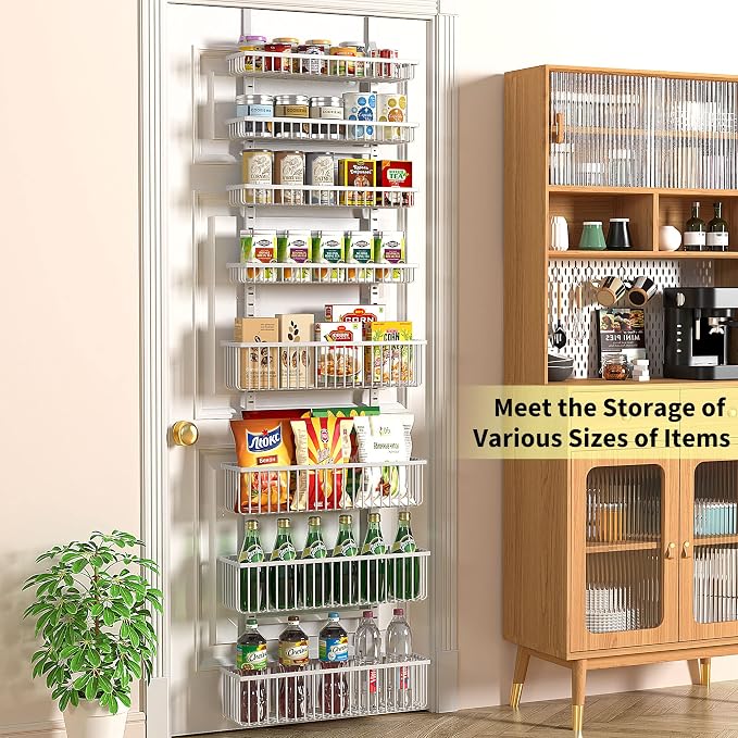 Moforoco White Over The Door Pantry Organizer, Pantry Organization and Storage - Image 3