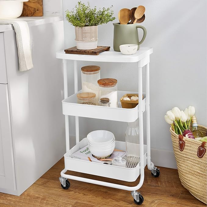 Amazon Basics 2-Tier Metal Kitchen/Utility Cart - Image 5
