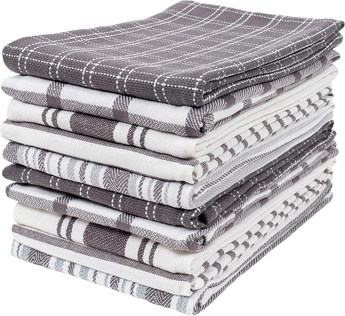 KAF Home Assorted Flat Kitchen Towels |100% Cotton by KAFHome
