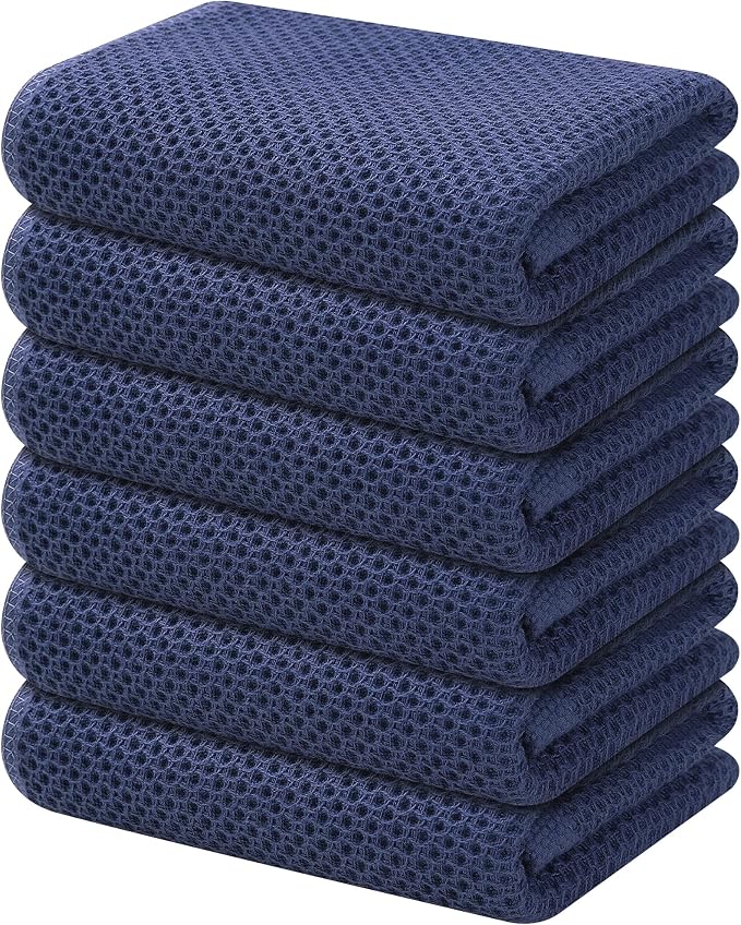 Kitinjoy 100% Cotton Waffle Weave Kitchen Hand Towels by Kitinjoy