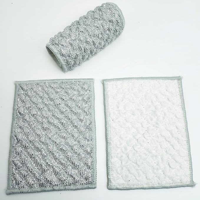 New thickened double-sided metal wire dishwashing cloth, suitable - Image 7