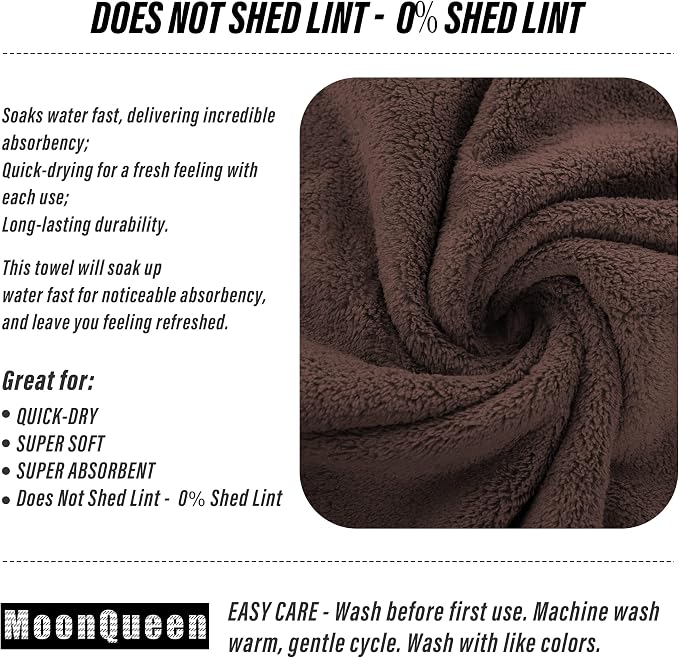 MOONQUEEN 6 Pack Premium Hand Towels - Image 4