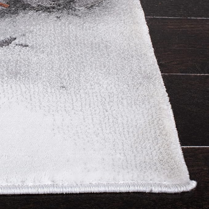 SAFAVIEH Craft Collection 2'3" x 10' Grey/Orange CFT877P Modern Abstract Non-Shedding Entryway Foyer Living Room Kitchen Runner Rug