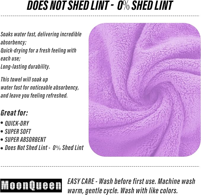 MOONQUEEN 6 Pack Premium Hand Towels - Image 4