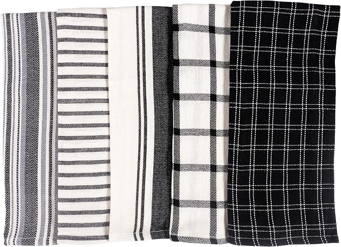 KAF Home Assorted Flat Kitchen Towels |100% Cotton - Image 2