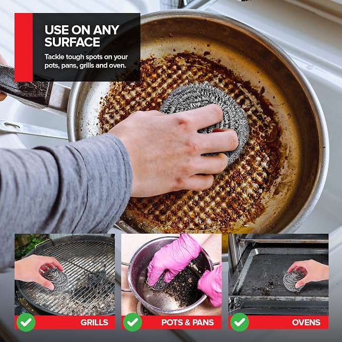 Stainless Steel Scrubber Stainless Steel Wool Scrubber Sponge - Image 5