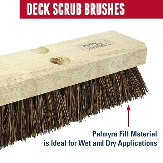 Weiler 44027 12" Deck Scrub Brush, Palmyra Fill - Image 2