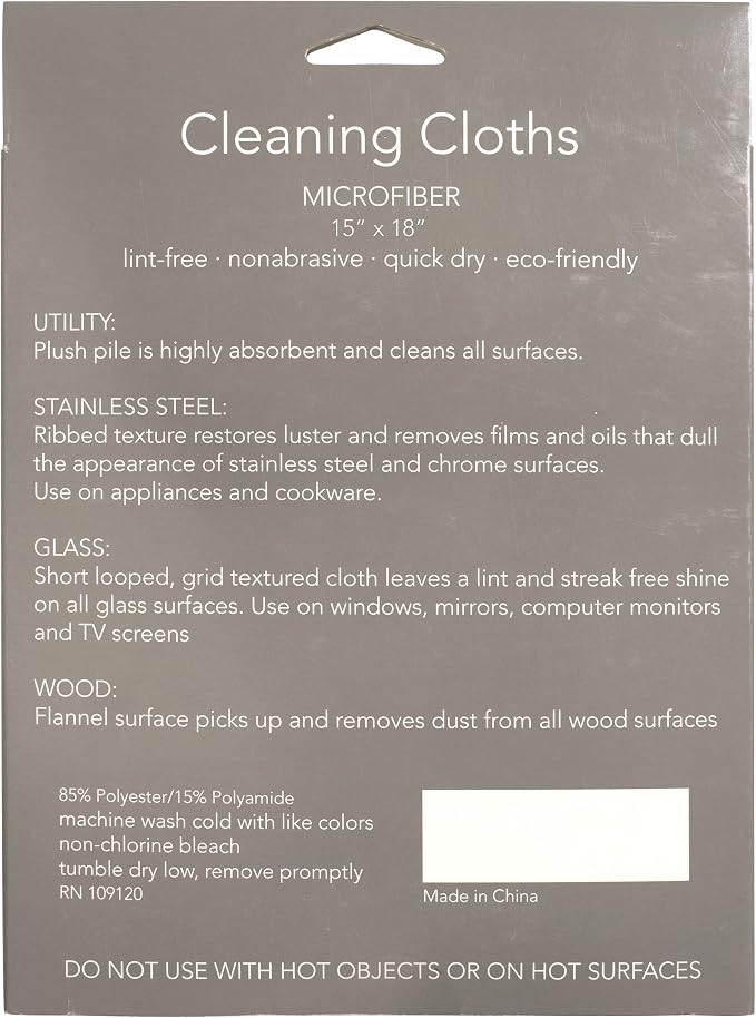 KAF Home Pantry Multipurpose Microfiber Textured Cleaning Cloth 4-Pack - Image 4