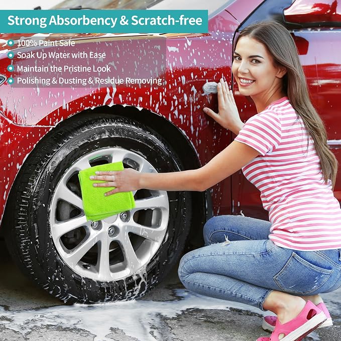 HOMERHYME Microfiber Cleaning Cloth, 12 Pack Cleaning Rags, Lint Free - Image 6