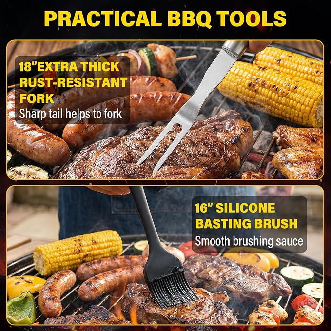 BBQ Grill Accessories Set, Grill Tools Grilling Accessories Grilling Gifts - Image 7