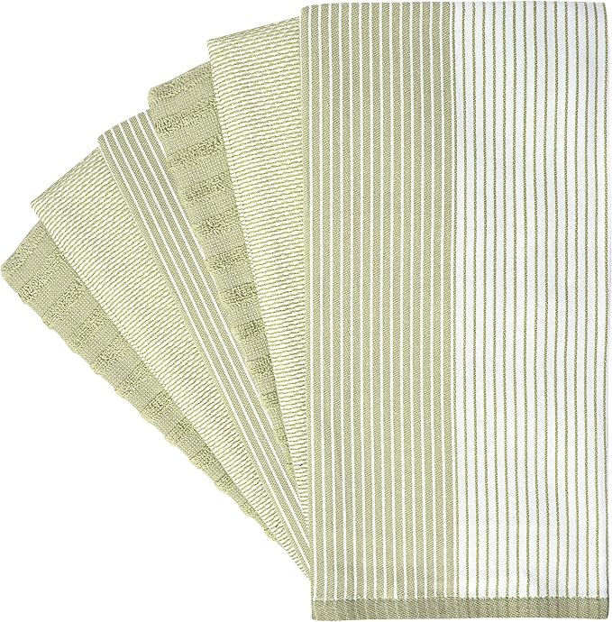 Premium Kitchen Towels | Large Cotton Dish Towels | Flat & Terry Highly - Image 3