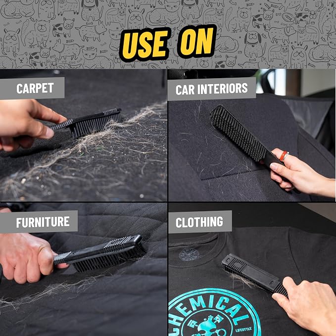 Chemical Guys Professional Rubber Pet Hair Removal Brush – Multi Surface - Image 5