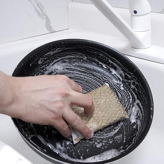 Kitchen Sponge Scrubber, Heavy Duty, Hand Friendly Scouring Sponge - Image 6