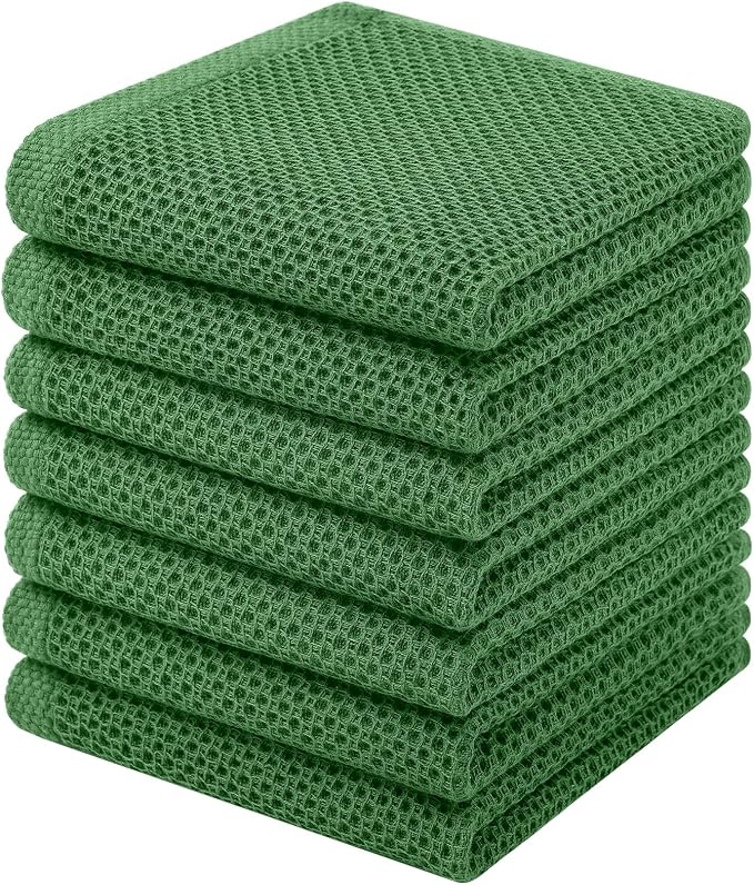 Homaxy 100% Cotton Waffle Weave Kitchen Dish Cloths, Quick Drying Dish Rags by Homaxy