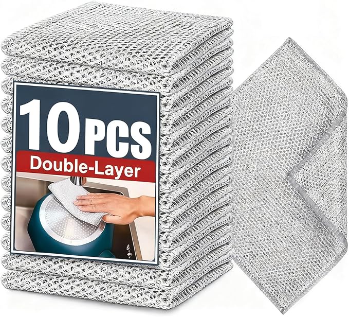 Double-Layer Steel Wire Cleaning Cloth by PRINKROOMY