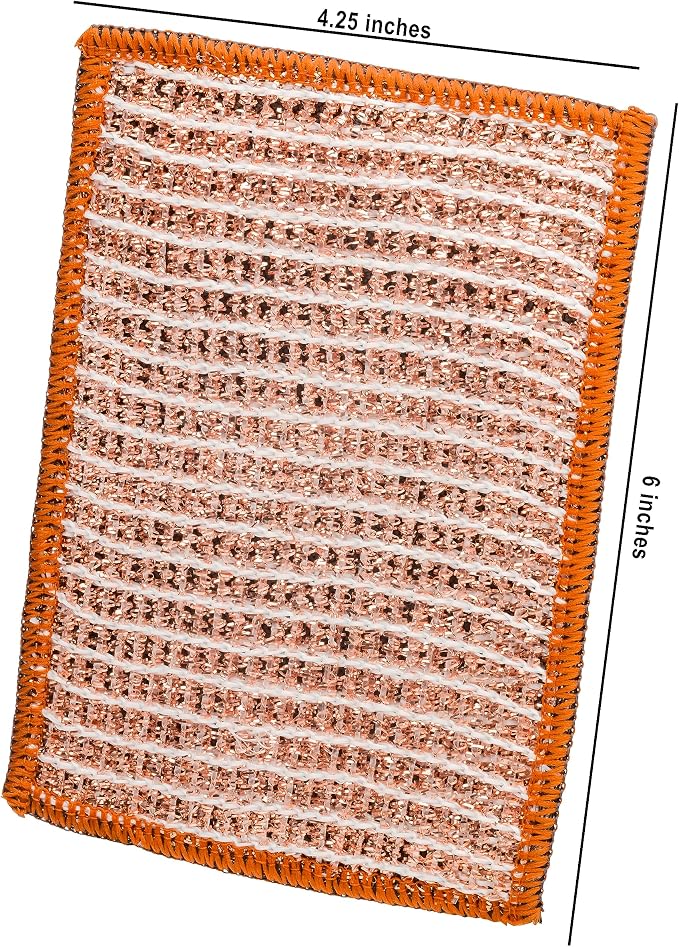 Redecker 2-Ply Woven Copper Scrubbing Cloth & Microfiber Cleaning Wipe – - Image 4