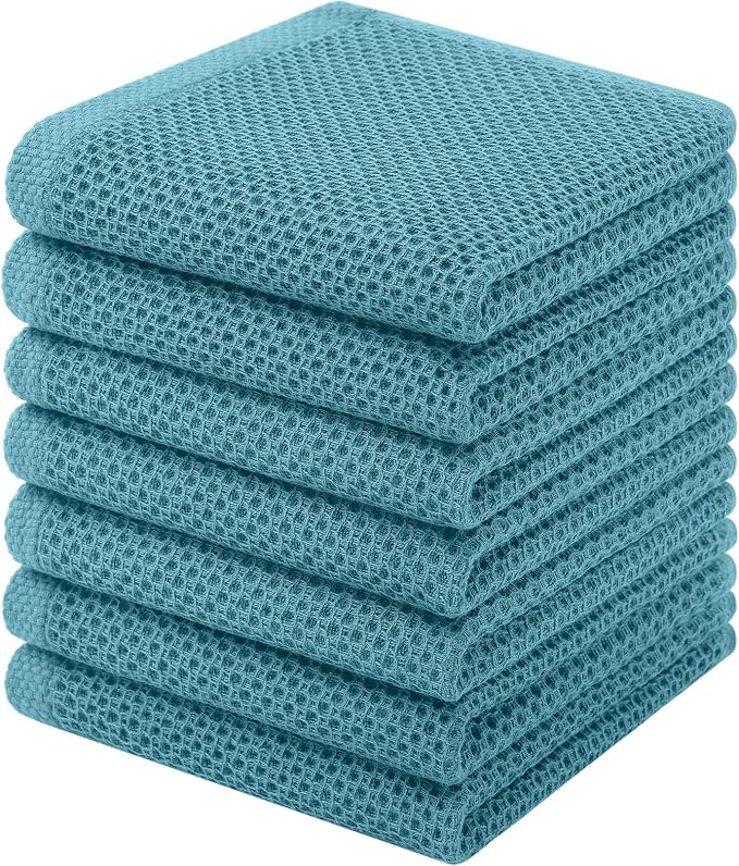 Homaxy 100% Cotton Waffle Weave Kitchen Dish Cloths, Quick Drying Dish Rags by Homaxy