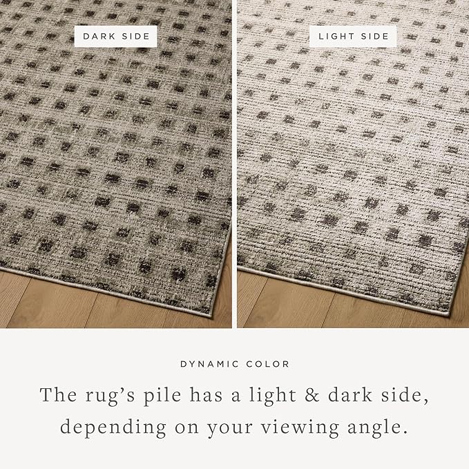 Loloi Jeremiah Brent Bleecker Collection BLE-06 Silver/Charcoal 7'-10" x 10' Area Rug