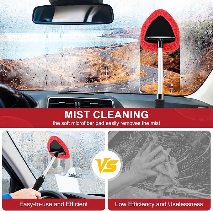 JUSTTOP Windshield Cleaner Tool, Car Interior&Exterior Window Cleaning Tool - Image 5