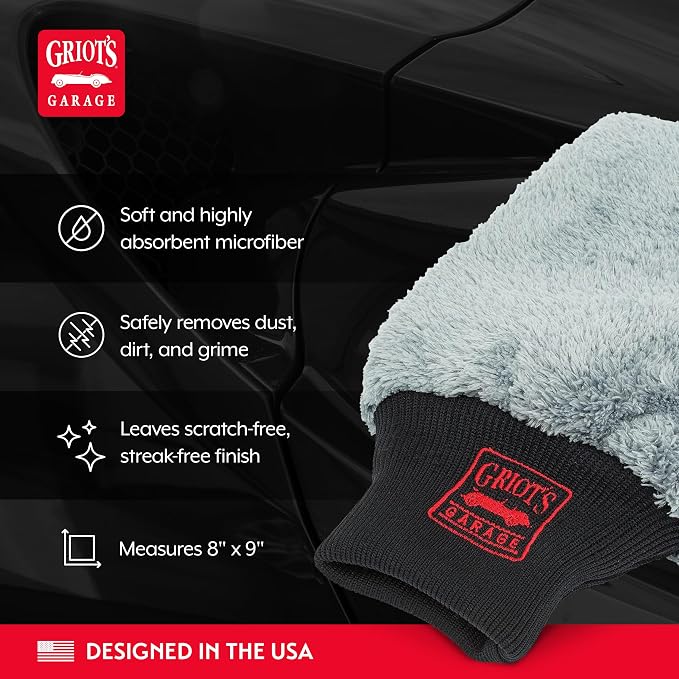 Griot's Garage Microfiber Car Wash Mitt Glove, Cleaning Pad - Image 3