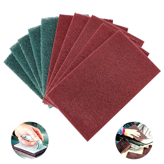 Scuff Pads - 10Pcs Scouring Pad 7447 - Very Fine Grade Hand Pads General by SooGree