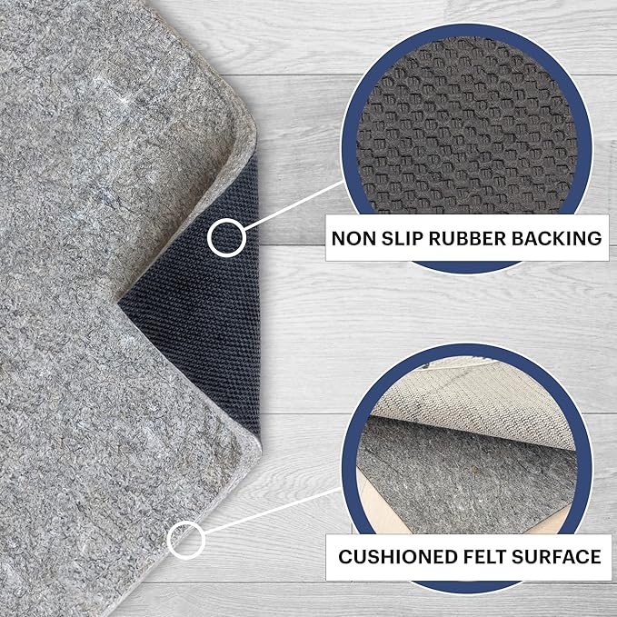 RUGPADUSA - Dual Surface - 2'x5' - 3/8" Thick - Felt + Rubber - Enhanced - Image 3