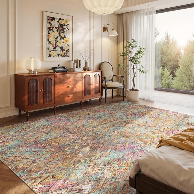 5x7 Washable Area Rugs for Bedroom & Living Room by Rugxara