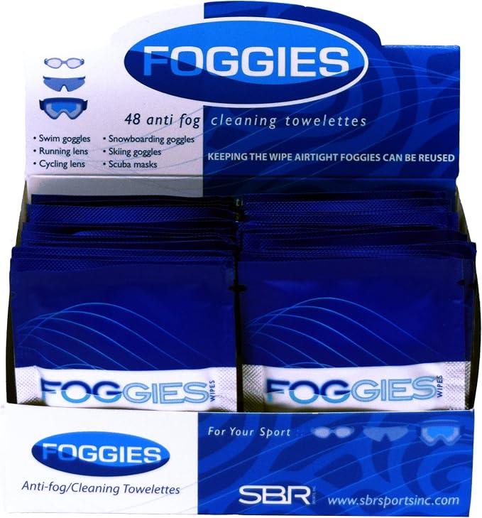 Foggies Anti-Fog Towelettes 6-Pack | 2-in-1 Lens Cleaner & Anti-Fog Wipe | by Foggies