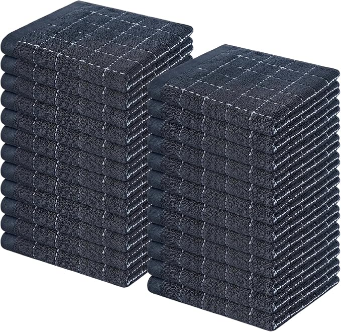 Homaxy 100% Cotton Terry Kitchen Dish Cloths, Ultra Soft and Absorbent Dish by Homaxy