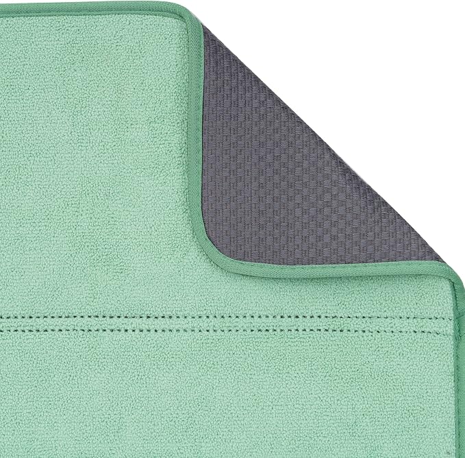 FRESHMNIT Dish Drying Mat for Kitchen Counter, 2 Pack Microfiber Absorbent Dish - Image 7