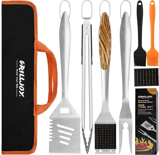Grilljoy 8PCS Heavy Duty BBQ Grill Tools Set by grilljoy