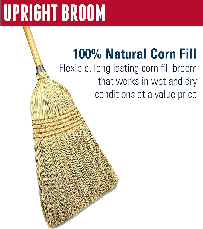 Weiler 44008 Corn Fiber Heavy-Duty Wire Banded Warehouse Broom - Image 4