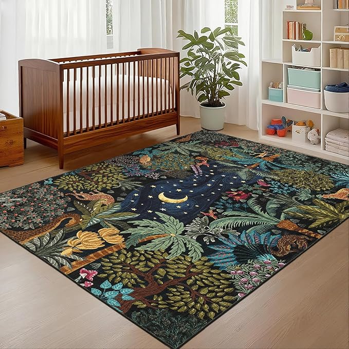 GarveeHome 5x7 Jungle Area Rug Washable Rugs - Image 6