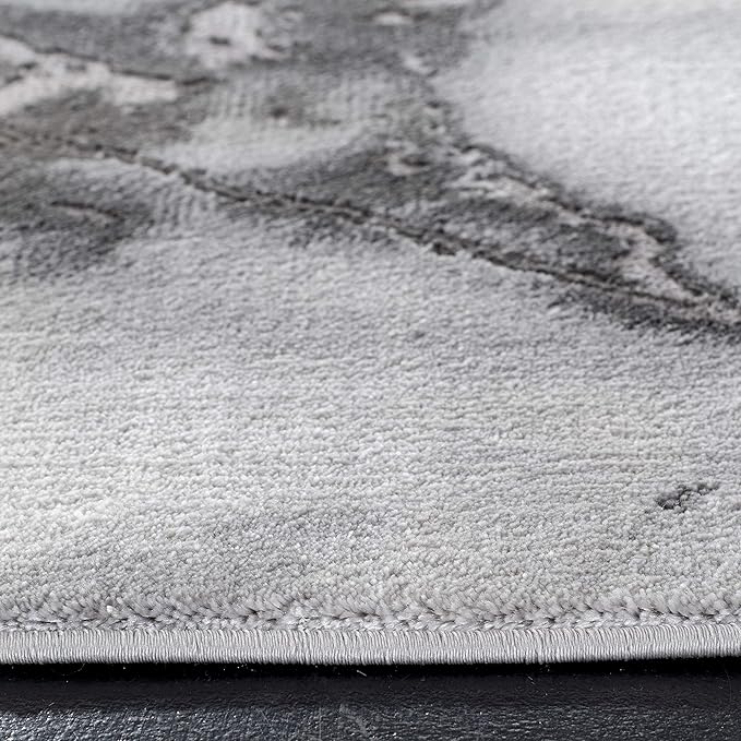 SAFAVIEH Craft Collection Runner Rug - 2'3" x 10', Grey & Silver, Modern Abstract Design, Non-Shedding & Easy Care, Ideal for High Traffic Areas in Living Room, Bedroom (CFT877G)