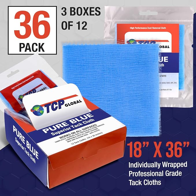TCP Global - Pure Blue Superior Tack Cloths - Tack Rags - Automotive Car - Image 2