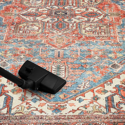 Keen Home Design 3x5 Rug - Machine Washable Entry Rug with Non-Slip Backing, Ideal for Enteryway, Kitchen, Bathroom, Laundry Room - Vintage, Easy Clean, Durable, Low Pile Rug - (3' x 5')