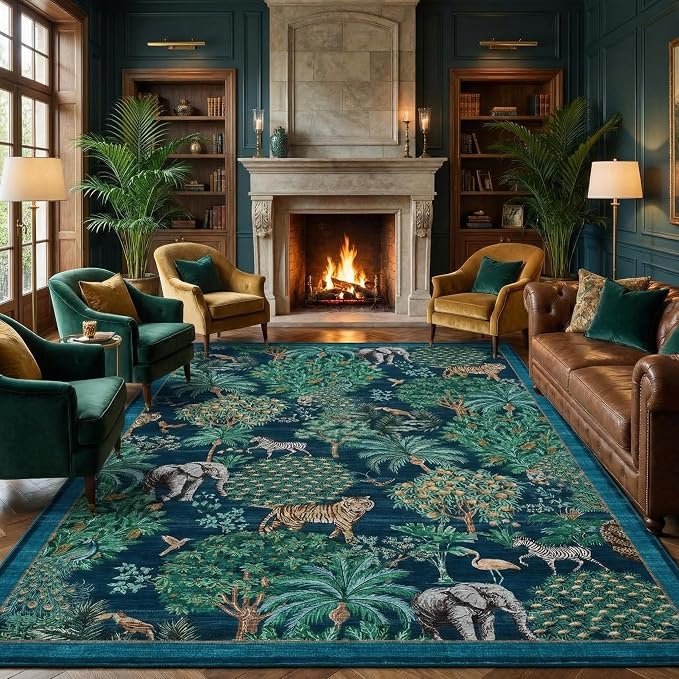 GarveeHome Jungle 8x10 Area Rug Washable Rugs by GarveeHome