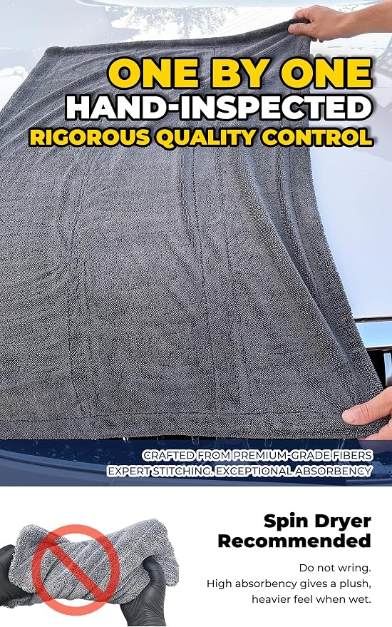 SHSCLY Dual-Sided Microfiber Car Drying Towel – Professional Control, - Image 3