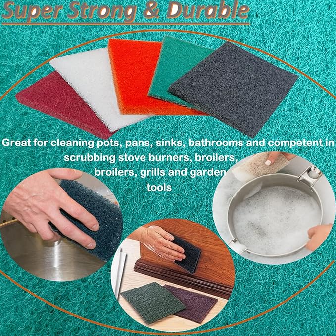 15 Pack 6 x 9 Inch Hand Pads Coarse Medium Fine Superfine 5 Different - Image 5